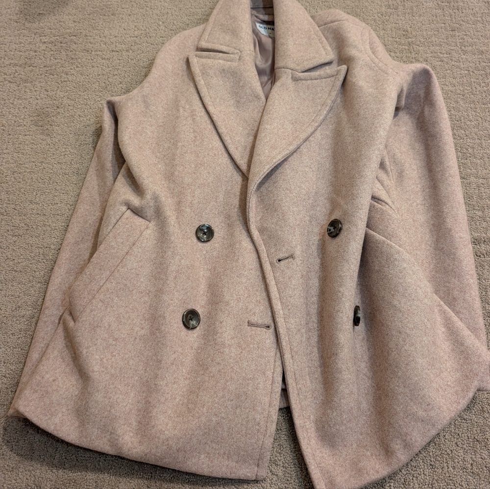 Women's Pea Coat - Soft Pink